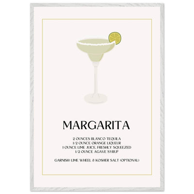 Margarita Cocktail Recipe Tequila Lime Salt Rim - Vibrantwalls