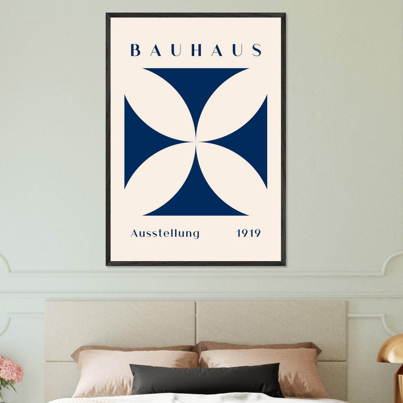 Bauhaus Exhibition 1919 - Navy Cream - Vibrantwalls