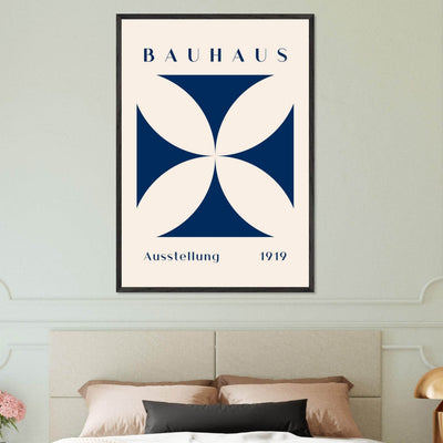 Bauhaus Exhibition 1919 - Navy Cream - Vibrantwalls