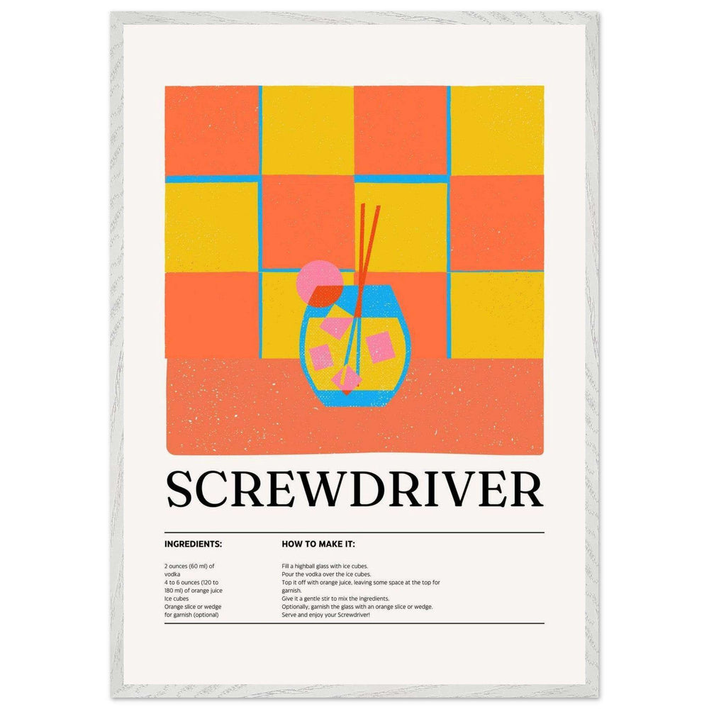 Screwdriver Cocktail Recipe Easy Wall Art - Vibrantwalls