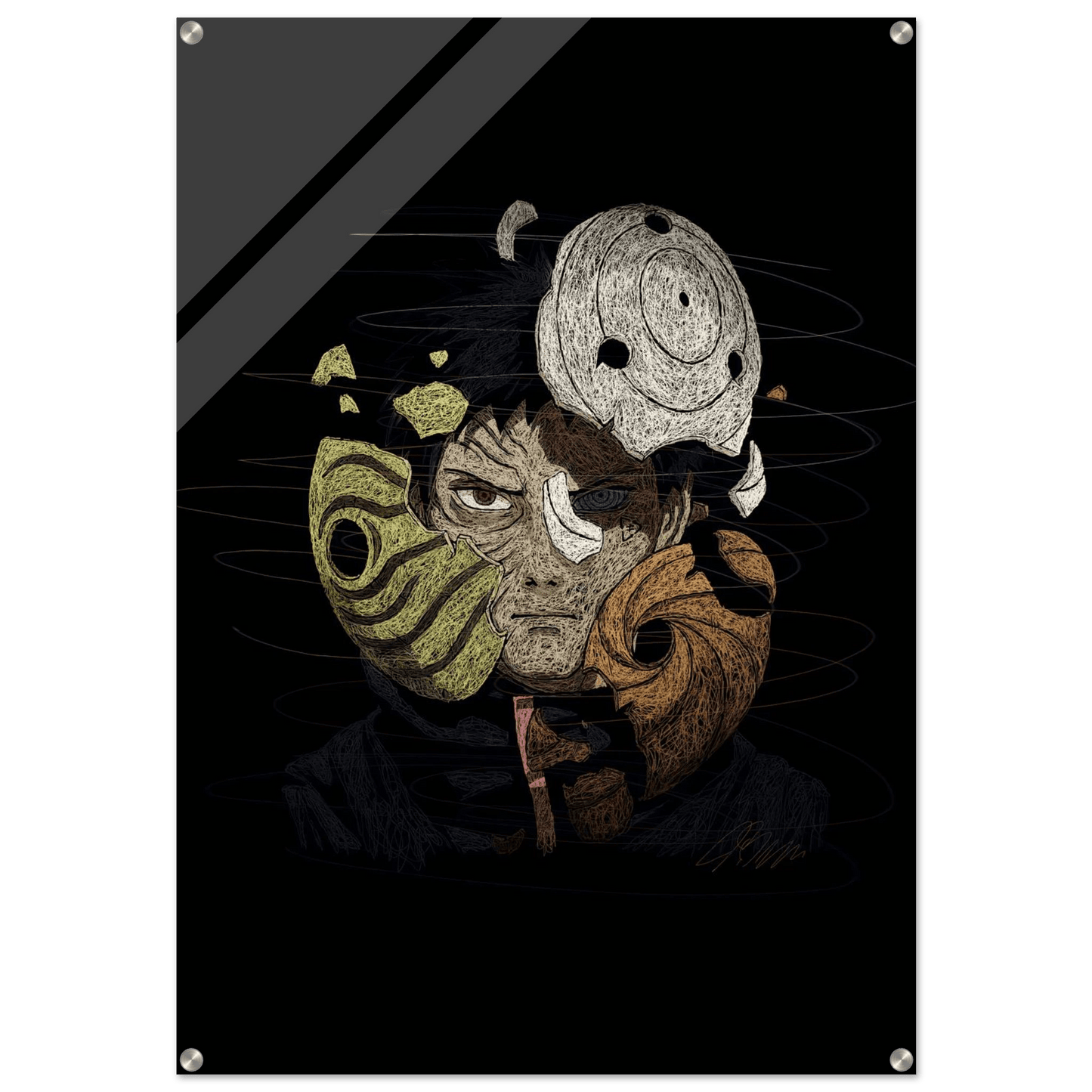 Anime Warrior Acrylic Print – Dynamic, Textured, Modern Wall Art in various sizes - Vibrantwalls