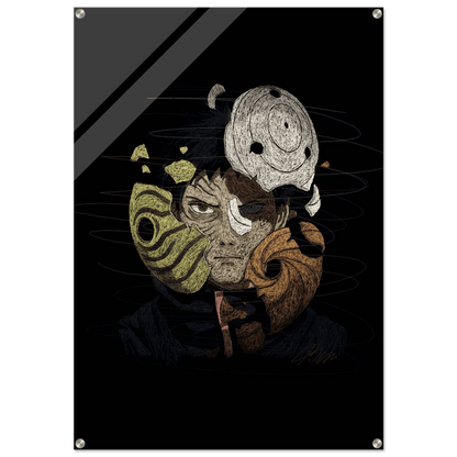 Anime Warrior Acrylic Print – Dynamic, Textured, Modern Wall Art in various sizes - Vibrantwalls