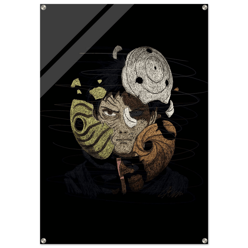 Anime Warrior Acrylic Print – Dynamic, Textured, Modern Wall Art in various sizes - Vibrantwalls