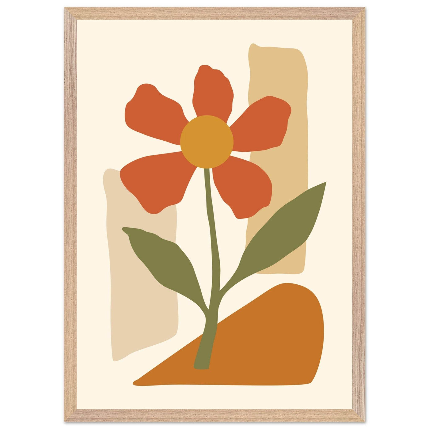 Abstract Floral Bloom Pink Minimalist Design - Vibrantwalls