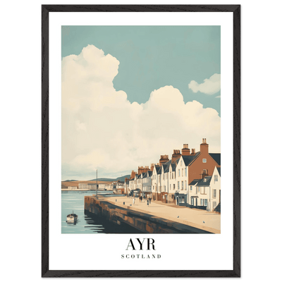 Ayr Scotland Framed Poster – Coastal Charm Wall Art with Custom Wooden Frame Options - Vibrantwalls
