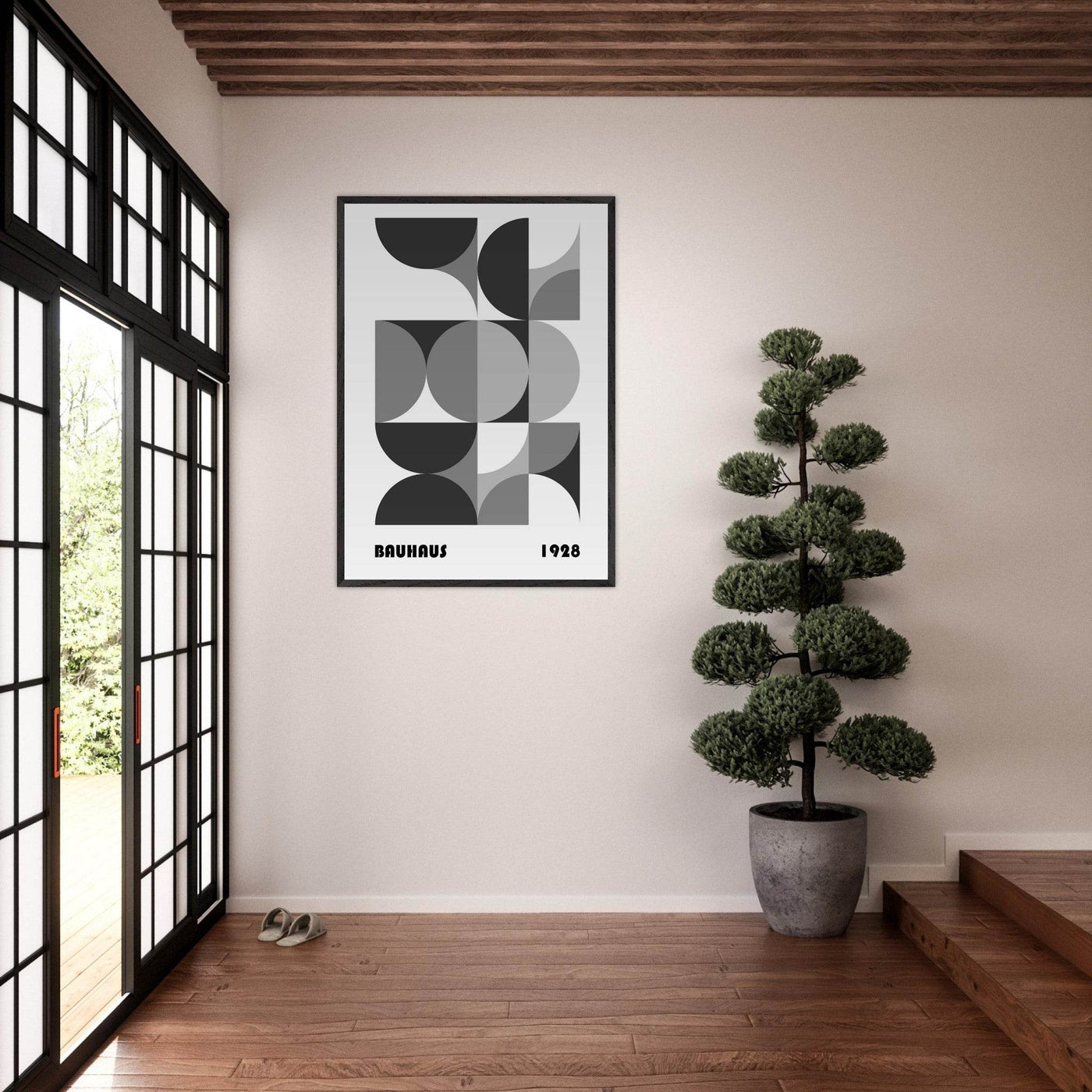 Bauhaus 1928 - Geometric Monochrome - Vibrantwalls