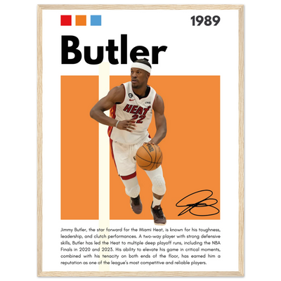 Jimmy Butler Heat Culture Miami Framed Poster 45x60 cm 18x24″ Wood frame Vibrantwalls