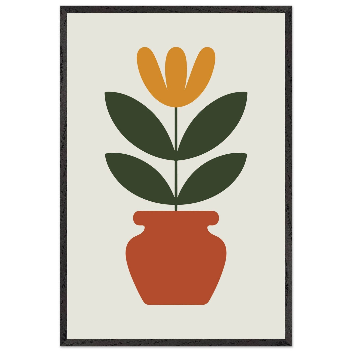 Abstract Potted Floral Art - Vibrantwalls