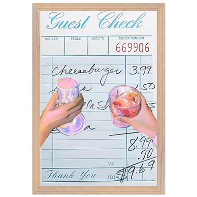 Retro Bar Tab Art - Vibrantwalls