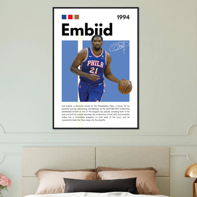 Joel Embiid The Process 76ers Framed Poster Vibrantwalls