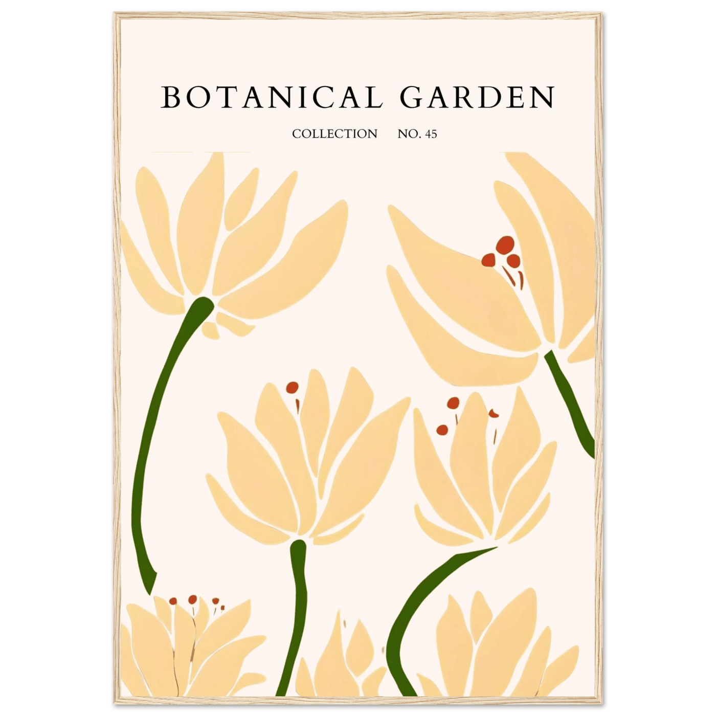 Botanical Garden Framed Art Print – Minimalist Floral Design & Nature-Inspired Posters | Ready-to-Hang - Vibrantwalls