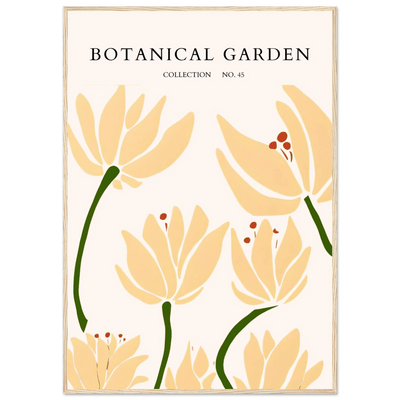 Botanical Garden Framed Art Print – Minimalist Floral Design & Nature-Inspired Posters | Ready-to-Hang - Vibrantwalls
