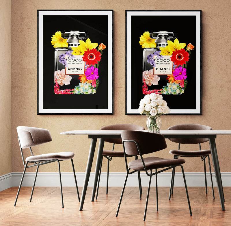 Vibrant Coco Mademoiselle Floral Art Print - Premium Framed Wall Decor in Your Choice of Size & Finish - Vibrantwalls