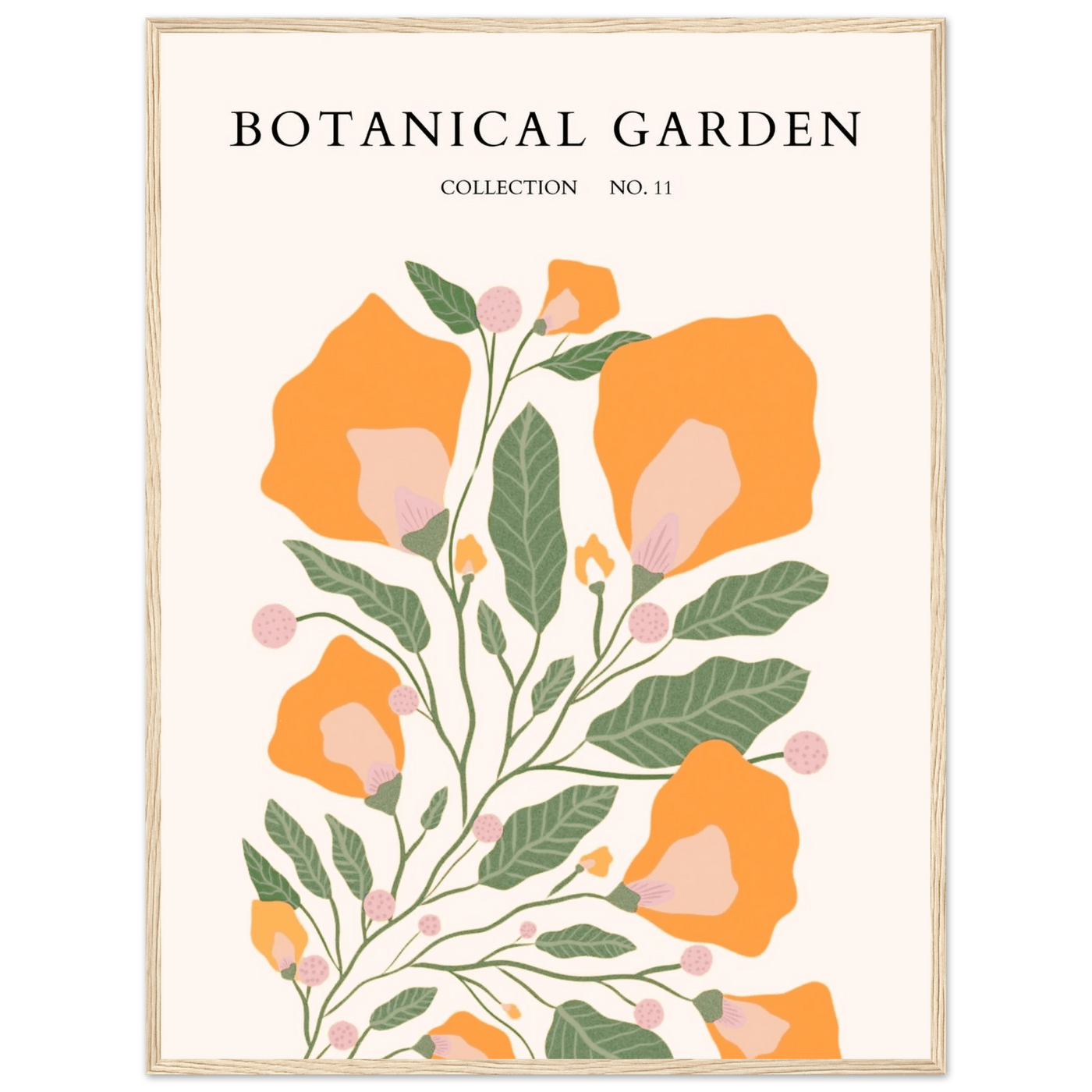 Botanical Garden Collection Framed Poster – Warm Floral Art Print | Ready-to-Hang in Various Sizes & Frame Styles - Vibrantwalls