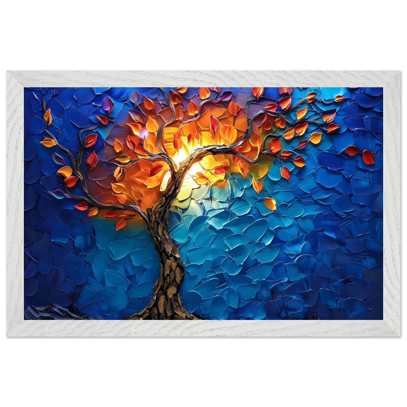 Vibrant Tree of Life Palette Knife Art - Vibrantwalls