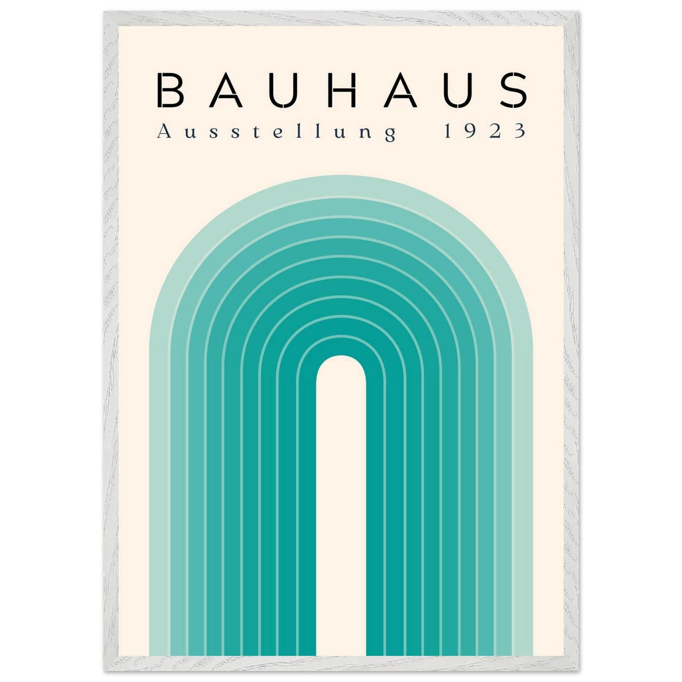 Bauhaus Ausstellung 1923 Teal & Cream - Vibrantwalls