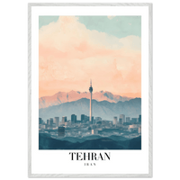 Tehran Iran Framed Poster – Serene Cityscape Wall Art with Customizable Wooden Frame & Sizes - Vibrantwalls