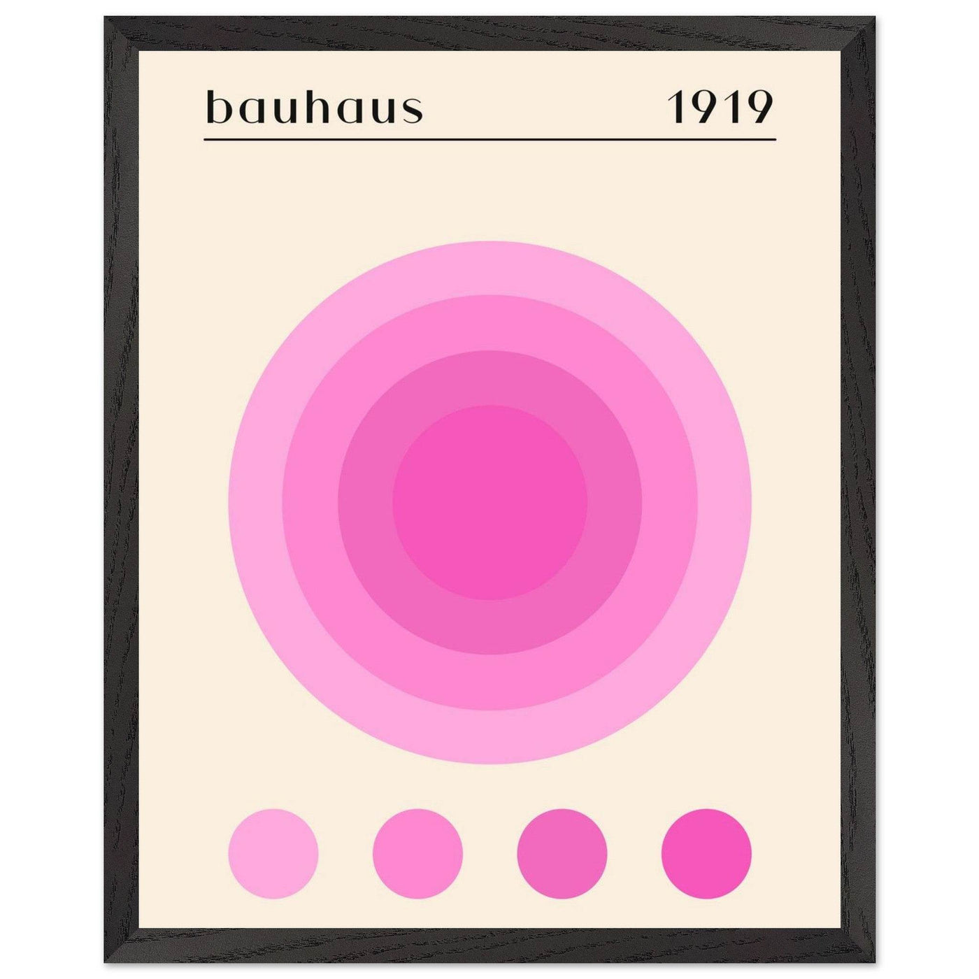 Bauhaus Pink Gradient Circle - Vibrantwalls