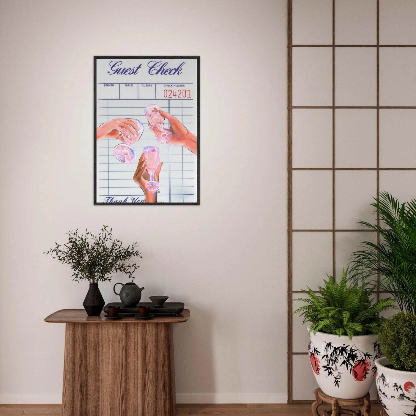 Retro Aesthetic Guest Check - Vibrantwalls
