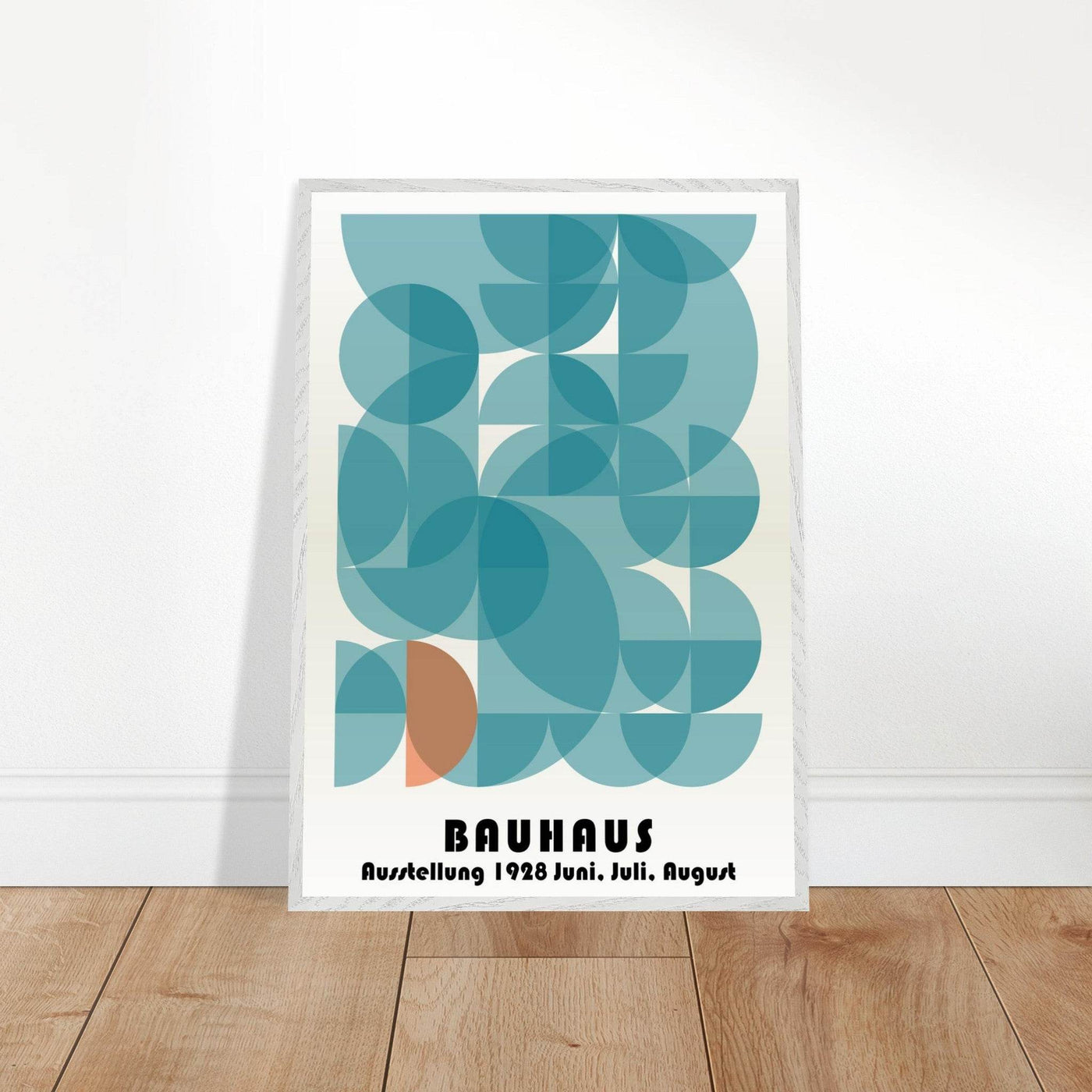 Bauhaus Geometric Art Decor in Teal & Orange – Stylish Modern Decor for Trendy Spaces - Vibrantwalls