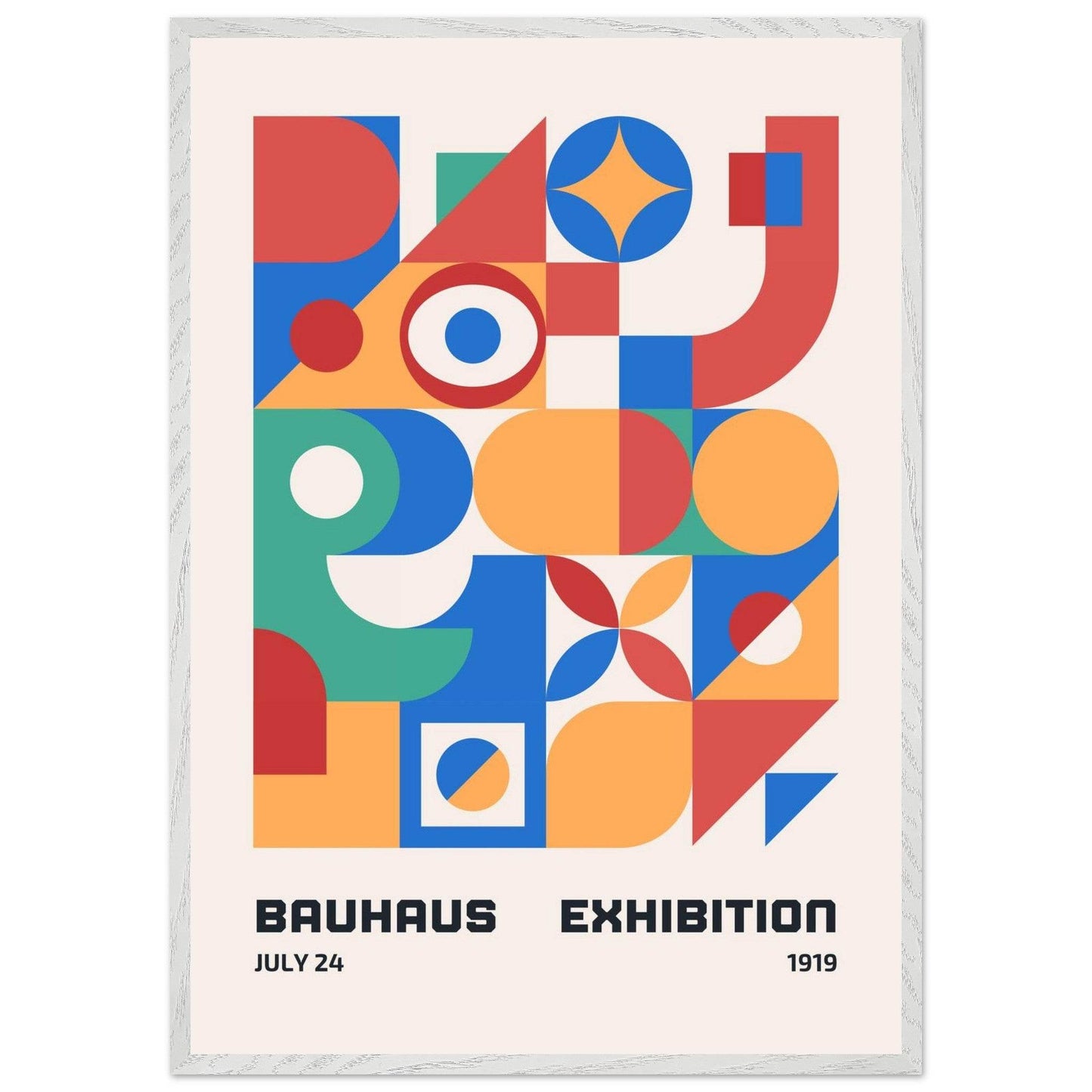 Bauhaus Exhibition 1919 Vibrant Geometric Movement Design Wall Art - Vibrantwalls