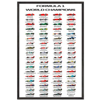 Framed Wall Art for Living Room - Formula 1 World Champions - Vibrantwalls