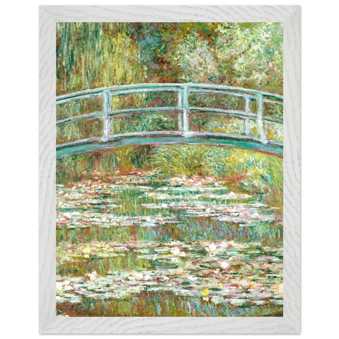 Bridge Over a Pond Art Print - Water Lilies Decorative Artwork for Your Space - Vibrantwalls