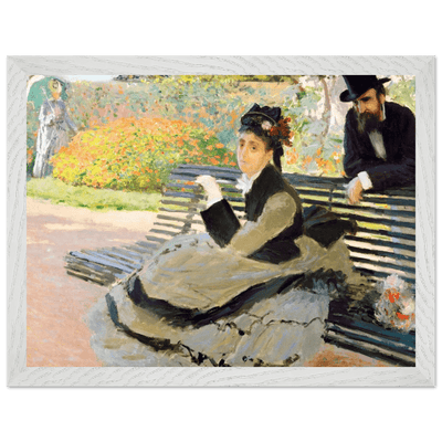 Camille Monet Garden Bench Art – Exquisite Artwork for Garden Lovers - Vibrantwalls