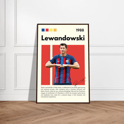 Robert Lewandowski FC Barcelona Framed Football Poster Vibrantwalls
