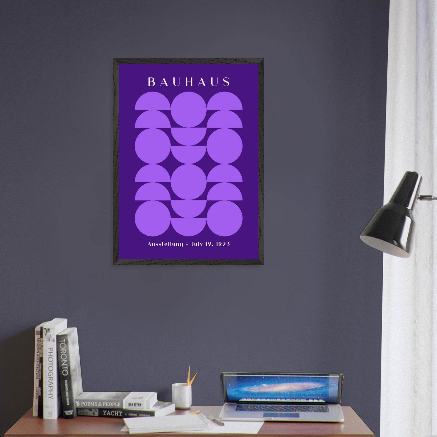 Bauhau 1923 Purple Geometric - Vibrantwalls