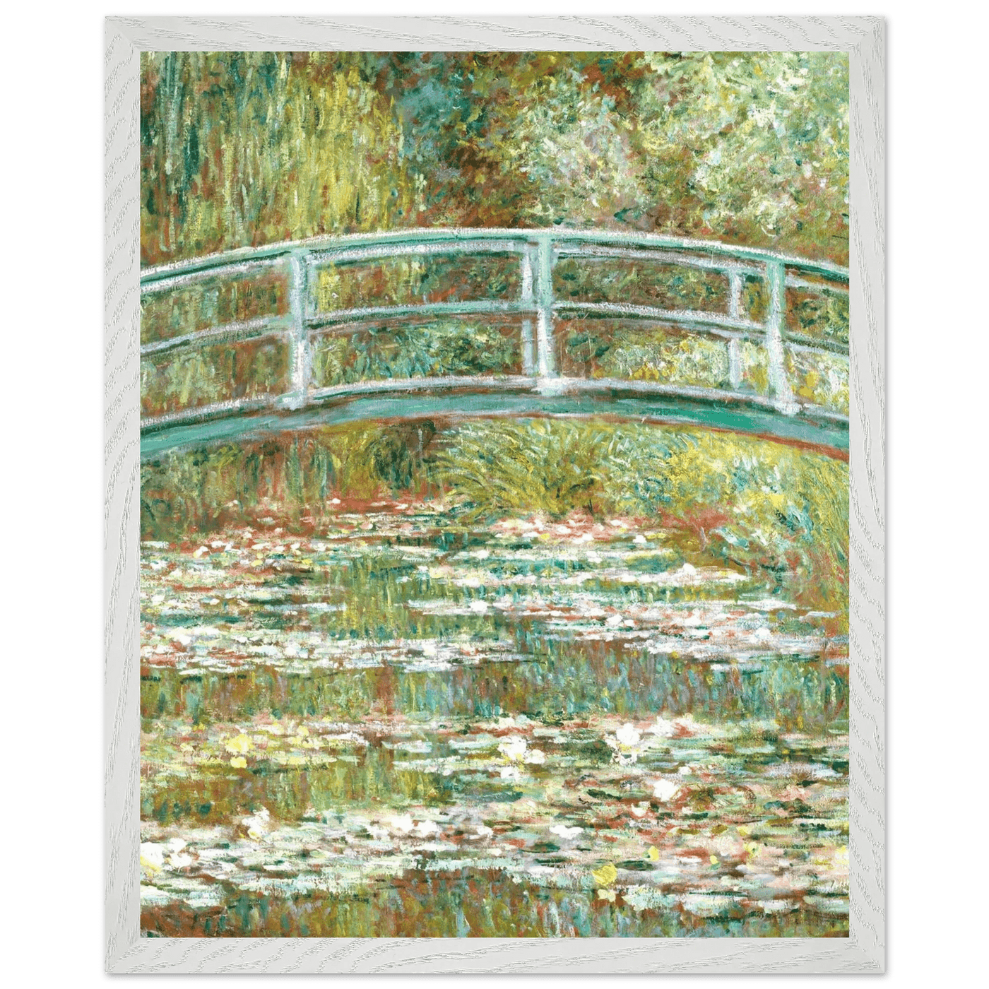Bridge Over a Pond Art Print - Water Lilies Decorative Artwork for Your Space - Vibrantwalls