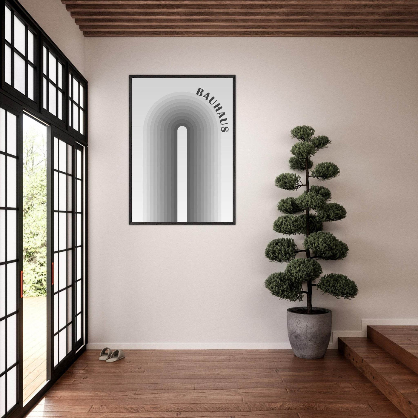 Bauhaus-Style Gradient Arch - Vibrantwalls