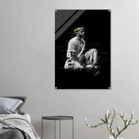 Notorious King Scribble Art Acrylic Print – Vibrant Modern Wall Art in Various Sizes - Vibrantwalls