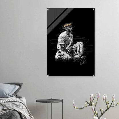 Notorious King Scribble Art Acrylic Print – Vibrant Modern Wall Art in Various Sizes - Vibrantwalls