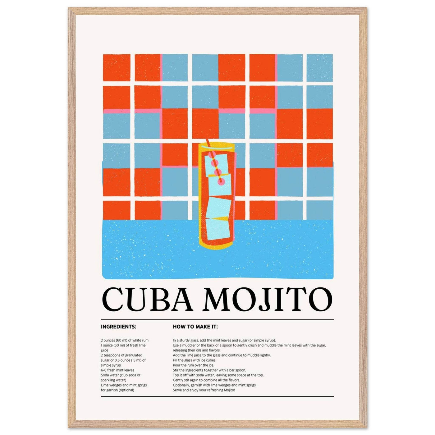Cuba Mojito Cocktail Recipe - Vibrantwalls