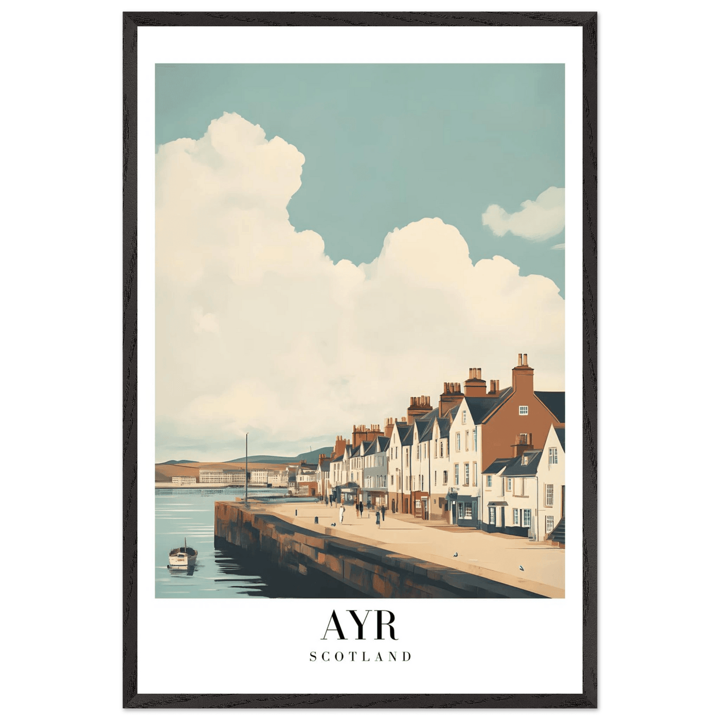 Ayr Scotland Framed Poster – Coastal Charm Wall Art with Vintage Vibe & Wooden Frame - Vibrantwalls