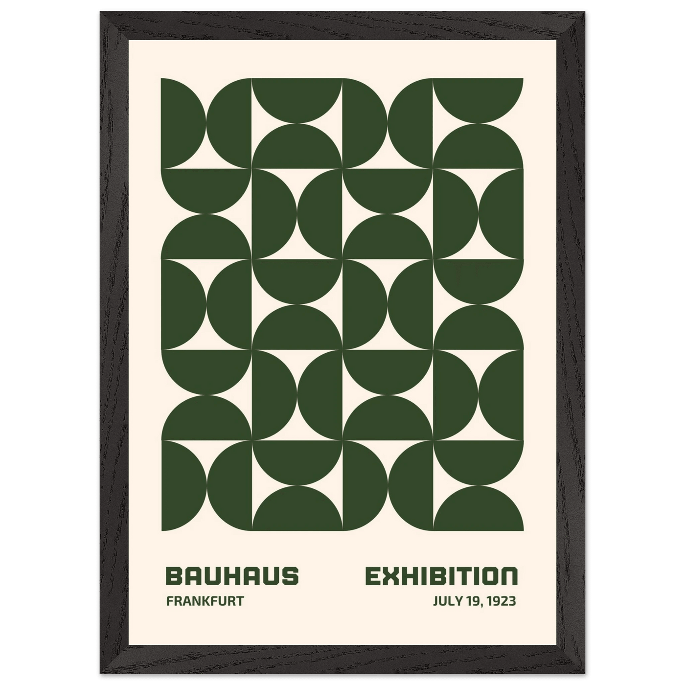 Bauhaus Forest Green & Cream Modern - Vibrantwalls