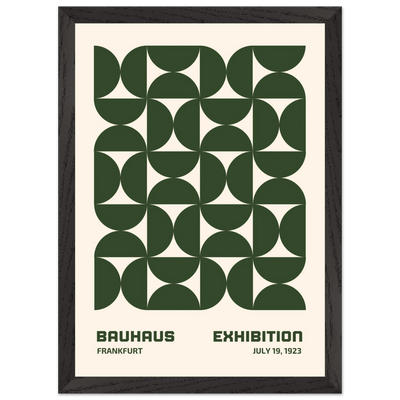 Bauhaus Forest Green & Cream Modern - Vibrantwalls