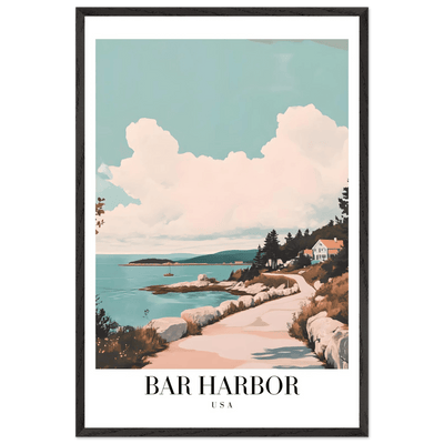 Bar Harbor Maine Framed Poster – Coastal Charm Wall Art with Wooden Frame - Vibrantwalls