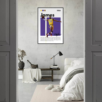 LeBron James Lakers Championship Vintage Art Print - Vibrantwalls