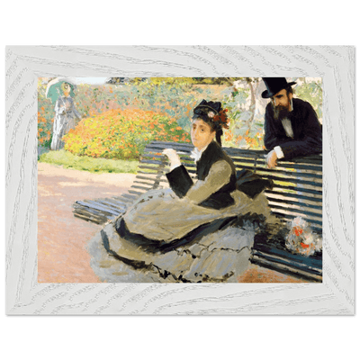 Camille Monet Garden Bench Art – Exquisite Artwork for Garden Lovers - Vibrantwalls