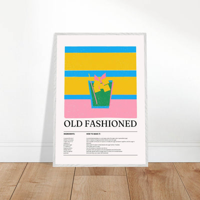 Old Fashioned Cocktail Recipe Art Print - Vibrantwalls