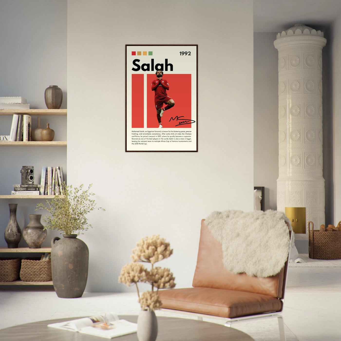 Mohamed Salah Liverpool FC Framed Poster – Iconic Yoga Pose Football Art Print Vibrantwalls