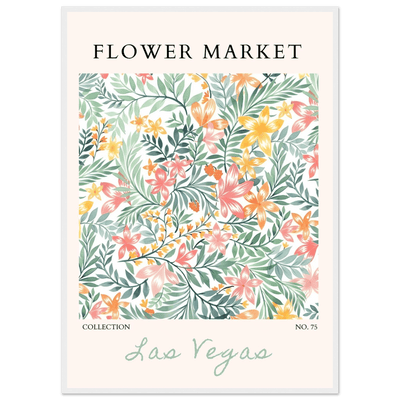 Flower Market Collection Framed Poster – Las Vegas Botanical Bliss Print | Ready-to-Hang Floral Art - Vibrantwalls