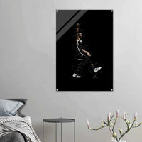 Basketball Star Sketch Art Acrylic Print – Dynamic, Modern, Sports Wall Decor in Multiple Sizes - Vibrantwalls