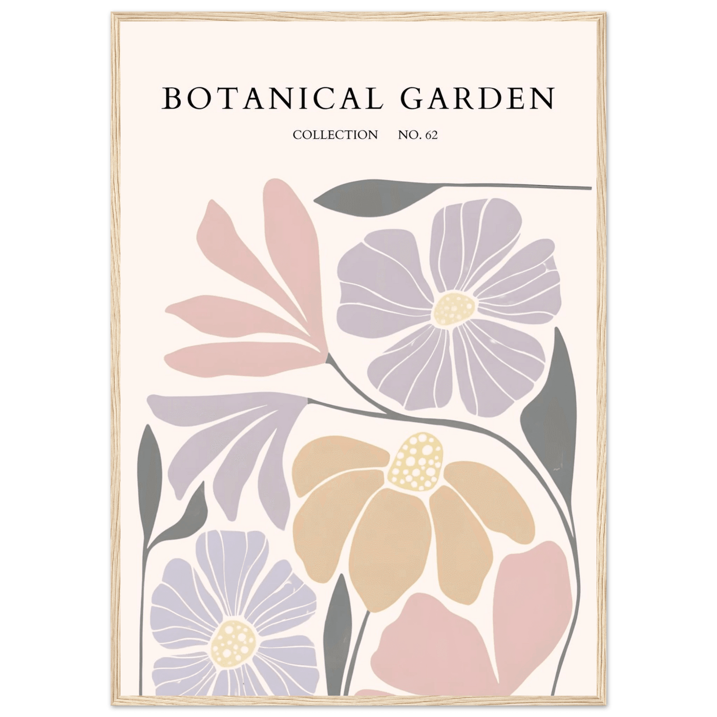 Botanical Garden Framed Posters – Soft Hues & Abstract Floral Prints | Ready-to-Hang Wall Art - Vibrantwalls
