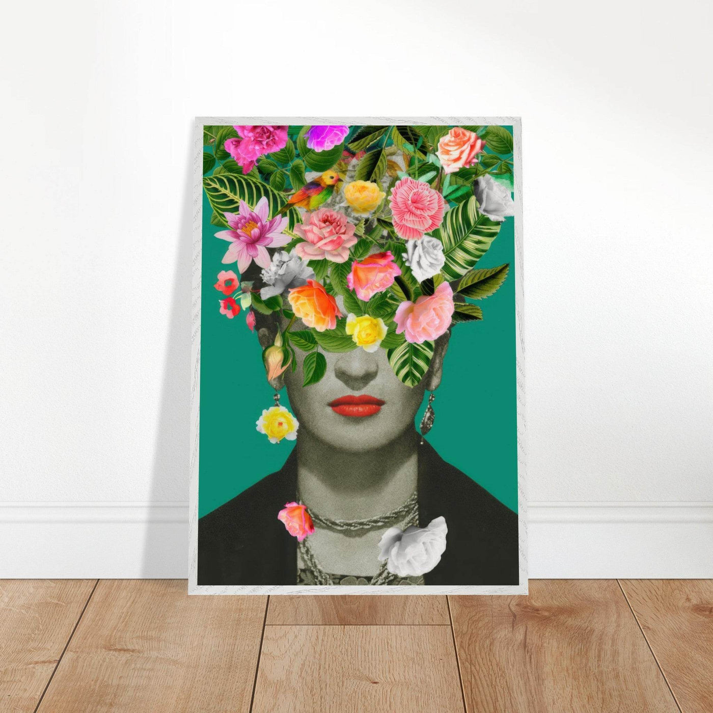 Floral Frida Artwork - Vibrant and Inspiring Home Decor - Vibrantwalls