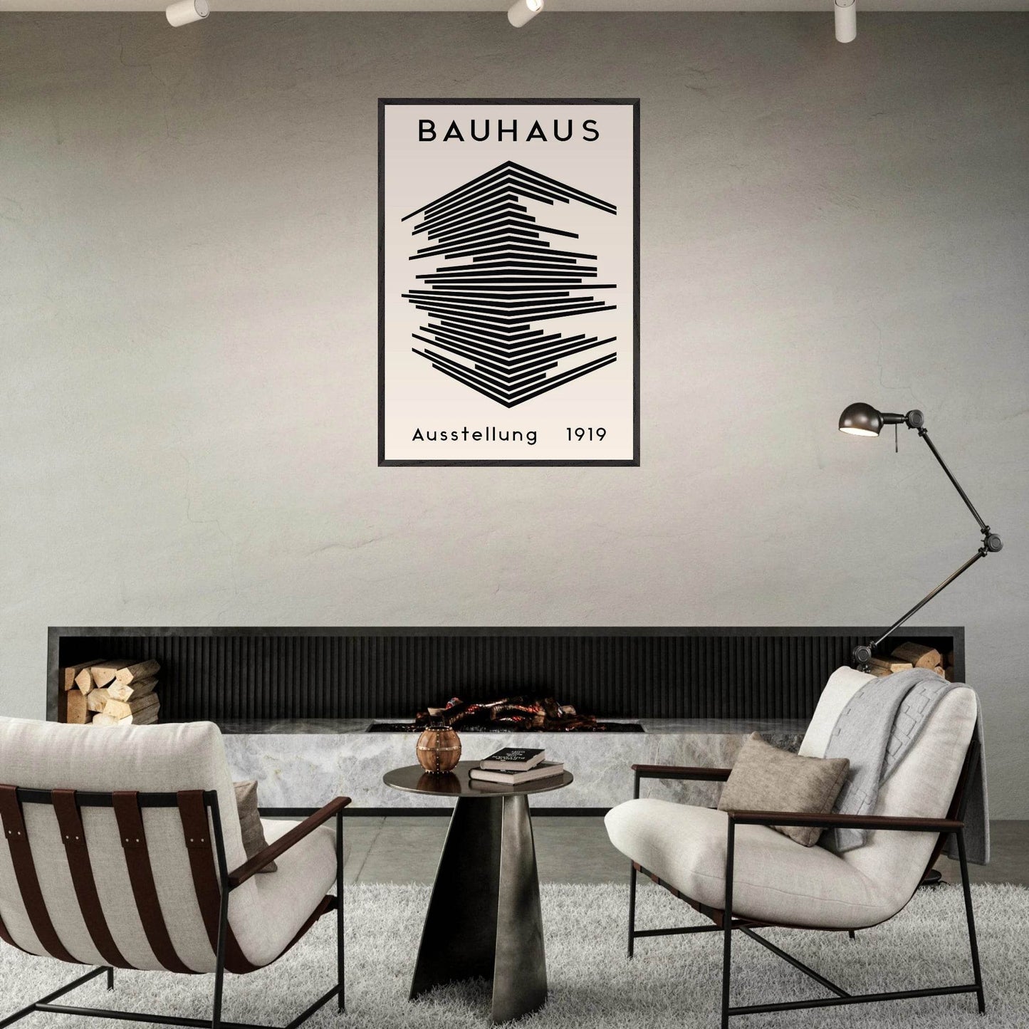 Bauhaus Black White Geometric Movement Style Design Wall Art - Vibrantwalls