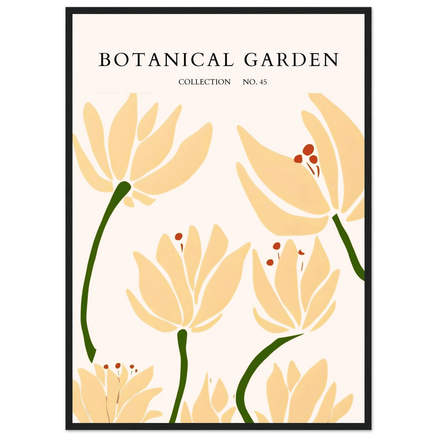 Botanical Garden Framed Art Print – Minimalist Floral Design & Nature-Inspired Posters | Ready-to-Hang - Vibrantwalls