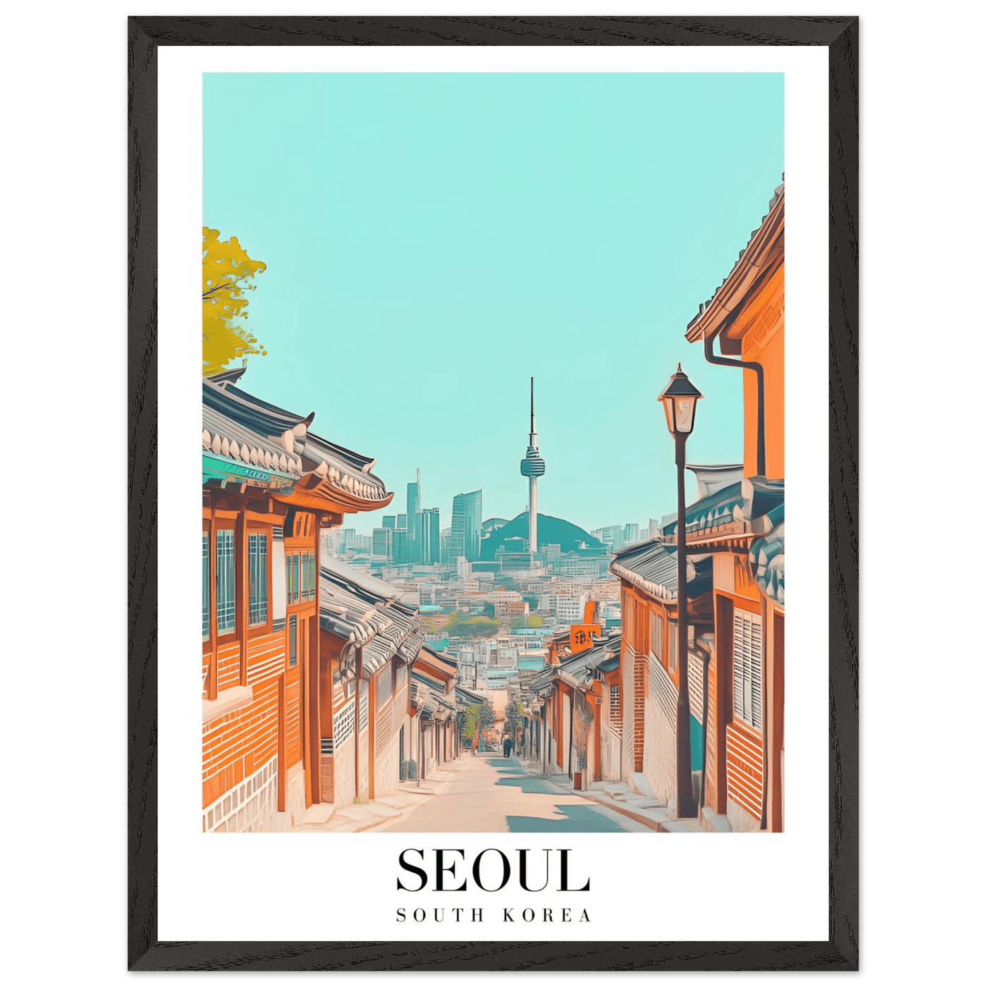 Seoul South Korea Framed Poster – Modern Cityscape & Traditional Charm Wall Art - Vibrantwalls